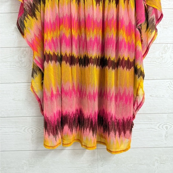 Inc Caflan Women’s Boho Pink Tie Dye Mini Dress. Size L - Picture 5 of 7